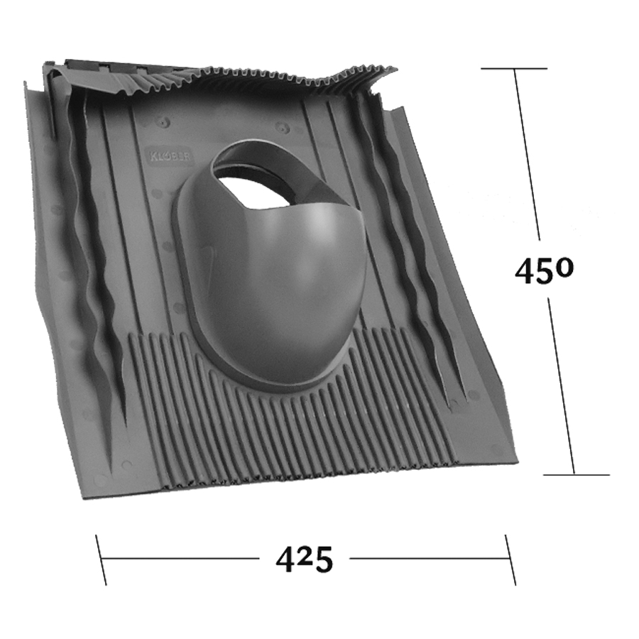 Klöber PVC-Universal-Grundplatte DN 100 - KE 0520 anthrazit