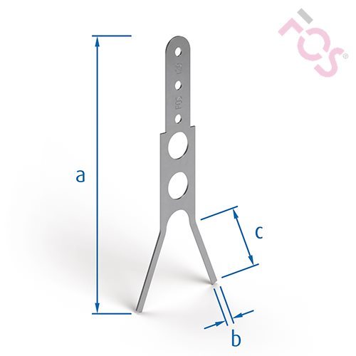 Schieferflickhaken Edelst. - Nr. 411 140 mm 2 Haken